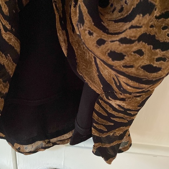 GANNI Tiger Print Dress NWT Size 34 Size US 2 Animal Print‎ Mobwife Chic Viscose - Picture 9 of 16
